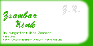 zsombor mink business card